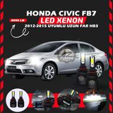 Honda Civic Fb7 2012-2015 Uzun Far Uyumlu Şimşek Etkili Led Xenon Light Series Hb3