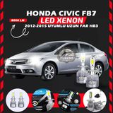 Honda Civic Fb7 2012-2015 Uzun Far Uyumlu Şimşek Etkili Led Xenon Performance Series Hb3