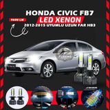 Honda Civic Fb7 2012-2015 Uzun Far Uyumlu Şimşek Etkili Led Xenon Pro Series Hb3