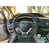 Honda Civic Fb7 Araca Özel Dikmeli Direksiyon Kılıfı (Kristal Karbon Soft Nokta Krem İp)