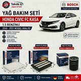 Honda Civic Fc Kasa 1.5 Benzinli 2016-2021 Bosch Filtre Bakım Seti (Yağ + Hava + Polen Filtresi) - Civic FC 1.5