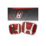 Honda Civic Fc5 2016-2021 Ön Ve Arka Panjur Logosu Kırmızı İthal Ürün Anahtarlık Hediye