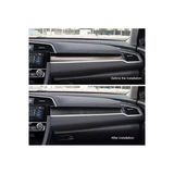 Honda Civic Fc5 2016-2021 Uyumlu Karbon Torpido Göğüs Kaplama 3 Parça
