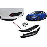 Honda Civic Fc5 2016-2021 Uyumlu Ön Tampon Aero Flap Piano Black 2 Parça