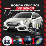 Honda Civic Fc5 2016-2021 Uzun Far Uyumlu Şimşek Etkili Led Xenon Pro Series Hb3