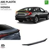 Honda Civic Fc5 Abs Plastik Spoiler Parlak Siyah 2016-2021 A+Kalite