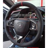Honda Civic Fc5 Araca Özel Direksiyon Kılıfı (Nokta Alcantra Kırmızı Yüzük)