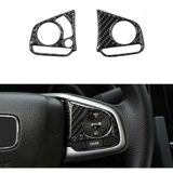 Honda Civic Fc5 Fk7 Karbon Fiber Direksiyon Düğmesi Kaplama 2016-2020 2 Parça