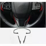 Honda Civic Fc5 Fk7 Karbon Fiber Direksiyon Düğmesi Kaplama 2016-2020 3 Parça