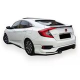 Honda Civic Fc5 İcin Sedan (2015-2018) Turbo Arka Tampon Eki - Difuzor (Plastik)