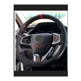 Honda Civic Fc6 Uyumlu Kirmizi Yuzuklu Alkantara Direksiyon Kilif