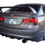 Honda Civic FD6 2006 - 2011 Mugen RR Tek Çıkış Arka Tampon Eki - Difüzör (Plastik)