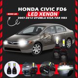 Honda Civic Fd6 2007-2012 Kısa Far Uyumlu Şimşek Etkili Led Xenon Light Series Hb3