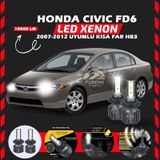 Honda Civic Fd6 2007-2012 Kısa Far Uyumlu Şimşek Etkili Led Xenon Premium Series Hb3