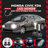 Honda Civic Fd6 2007-2012 Kısa Far Uyumlu Şimşek Etkili Led Xenon Pro Series Hb3
