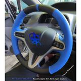 Honda Civic FD6 Araca Özel Direksiyon Kılıfı (Noktalı Mavi)