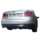 Honda Civic Fd6 İcin (2006-2011) Custom Arka Tampon Eki - Difuzor (Plastik)