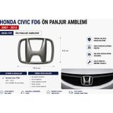 Honda Civic Fd6 Ön Panjur Amblemi Logo 2007-2012 Oem Yedek Parça