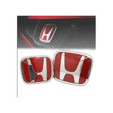 Honda Civic Fd6 Uyumlu 2006-2012 Ön Panjur Arka Bagaj Kırmızı Logo İthal Üründür Kırmızı