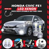 Honda Civic Fe1 2022-2024 Sis Farı Uyumlu Şimşek Etkili Led Xenon Performance Series H9005