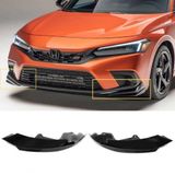 Honda Civic Fe1 2022 Ve Sonrası Uyumlu Ön Tampon Aero Flap Piano Black 2 Parça