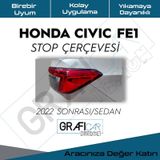Honda Civic Fe1 Stop Çerçeve Sticker-Kolay Uygulama-Uzun Ömürlü