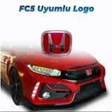Honda Civic İçin Uyumlu Fc5 Fk7 2016-2021 Ön Logo Kırmızı 1 Adet