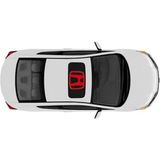 Honda Civic Için Uyumlu H Logolu Sanroof Sticker Etiket Kırmızı Sunroof