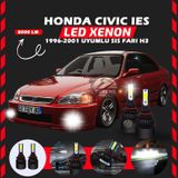 Honda Civic İes 1996-2001 Sis Farı Uyumlu Şimşek Etkili Led Xenon Light Series H3