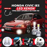Honda Civic İes 1996-2001 Sis Farı Uyumlu Şimşek Etkili Led Xenon Performance Series H3