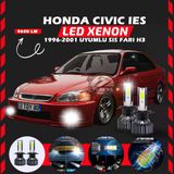 Honda Civic İes 1996-2001 Sis Farı Uyumlu Şimşek Etkili Led Xenon Pro Series H3