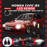 Honda Civic İes 1996-2001 Uzun-kısa Far Uyumlu Şimşek Etkili Led Xenon Lightseries H4