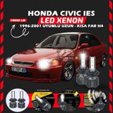 Honda Civic İes 1996-2001 Uzun-kısa Far Uyumlu Şimşek Etkili Led Xenon Premium Series H4