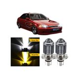 Honda Civic İes Ek 1996-2000 Uyumlu Mercekli Far Ampulü Led Xenon Çift Renk Sarı-beyaz Far Şimşek E Csp Led Lamba LED Far 53821108