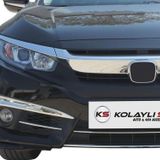 Honda Civic Uyumlu 10 Ön Tampon Altı 2 Parça Fiber 2016 Ve Sonrası