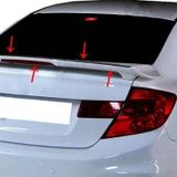 Honda Civic Uyumlu 9 Spoiler Bagaj Yüksek (Işıklı) Fiber 2012-2015
