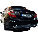 Honda Civic Uyumlu Fb7 (2012-2016) Custom Arka Tampon Eki - Difüzör (Plastik)