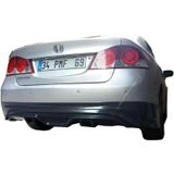 Honda Civic Uyumlu Fd6 (2006-2011) Custom Arka Tampon Eki - Difüzör (Plastik)