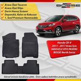 Honda Cr-V Paspas Araca Özel Crv 2011-2017 Derin Havuzlu Paspas Bosse North Serisi - Siyah