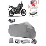 Honda CRF1000L Branda Gri Arka Çanta Uyumlu(Topcase) Motosiket Brandası Motor Örtüsü Çadır Su Geçirmez Motosiklet Kılıfı Motor Brandası,lastikli,taşıma Torbalı