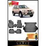Honda Crv 1995-2001 Araca Özel 3D Havuzlu Paspas & Bagaj Havuzu Seti+(Hediyeli!) - Siyah