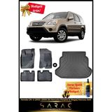 Honda Crv 2002-2006 Araca Özel 3D Havuzlu Paspas & Bagaj Havuzu Seti+(Hediyeli!) - Siyah