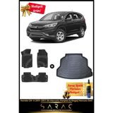 Honda Crv 2011-2017 Araca Özel 3D Havuzlu Paspas & Bagaj Havuzu Seti+(Hediyeli!) - Siyah