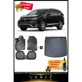 Honda Crv 2018-2022 Araca Özel 3D Havuzlu Paspas & Üst Bagaj Havuzu Seti+(Hediyeli!) - Siyah