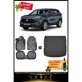 Honda Crv 2023 ve Sonrası Araca Özel 3D Havuzlu Paspas & Bagaj Havuzu Seti (Hediyeli!) - Siyah