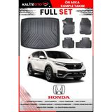 Honda Crv Alt 2018-2022 4d Bagaj ve Pro Serisi Havuzlu Paspas Takımı - Siyah