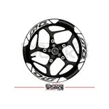 Honda Dıo Jant Şeridi Geniş Sticker Dıştan Içe Kaliteli Yüksek Yapışkanlı Sticker - Beyaz