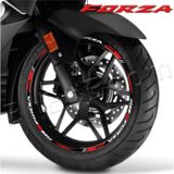 Honda Forza Sticker Jant Dışı Şerit Baskılı Kırmızı