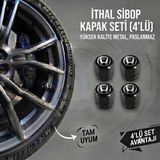 Honda Grubu ile Uyumlu Alüminyum Altıgen Sibop Kapak Seti (Siyah) - İthal Sibop Kapağı (4lü Set)