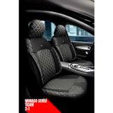 Honda Hr-V 2015 ve Sonrası Elegance 5 Kapı – Ticari Araç 2+1 Uyumlu Monaco Serisi Eviza Koltuk Kılıfı – Siyah, Kolay Montaj